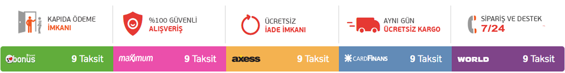 Tüm Kredi Kartlarına Taksit